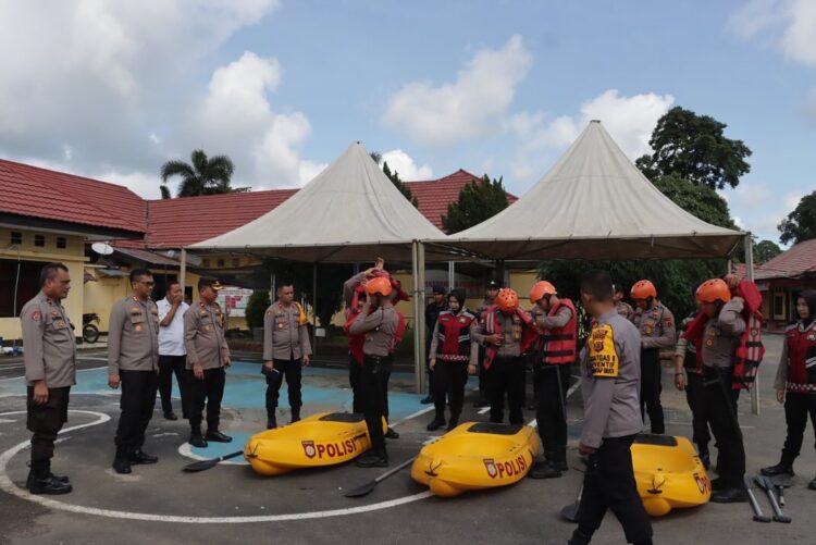Waspada Bencana Banjir, Kapolres Tanjabtim Minta Sarpras SAR & Kesiapan Personel Disiagakan
