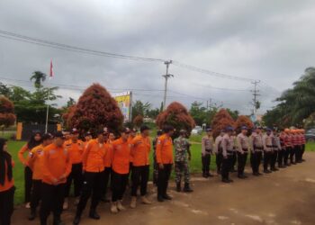 Waspada Cuaca Ekstrem, BPBD Bersama TNI-POLRI Gelar Apel Kesiapsiagaan Bencana