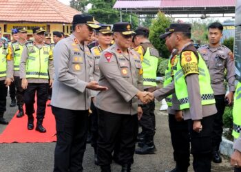 Pastikan Keaman PAM Pemilu 2024, Waka Polda Jambi Cek Kesiapan Personel Polres Tanjabtim