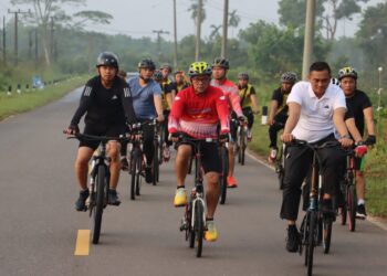 Sehat dan Asik, Jaga Kebugaran Tubuh dengan Bersepeda ala Polres Tanjabtim