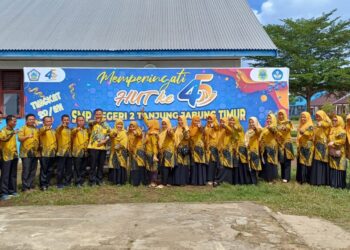 Dua Camat Hadiri Penutupan Kegiatan HUT 45 Tahun SMP N 2 Tanjabtim.
