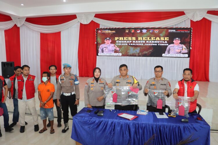 Penanganan Kasus Karhutla, Polres Tanjabtim Tetapkan 1 Tersangka