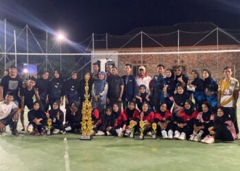 Turnamen Voli Putri Desa Lagan Ulu Selesai di Gelar, ini Juaranya