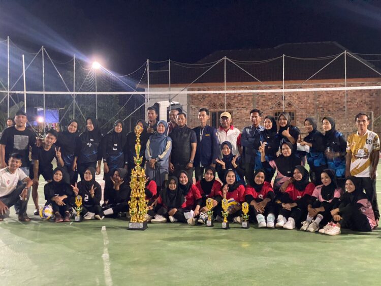 Turnamen Voli Putri Desa Lagan Ulu Selesai di Gelar, ini Juaranya