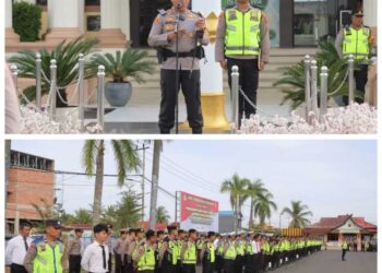 Sebanyak 246  Personel  Anggota Polres  Tanjabbar  Di Kerahkan Dalam Pengamanan  TPS  Pilkada Serentak 2024