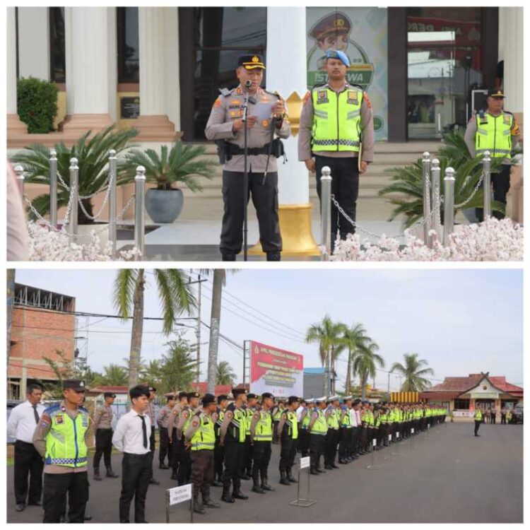 Sebanyak 246  Personel  Anggota Polres  Tanjabbar  Di Kerahkan Dalam Pengamanan  TPS  Pilkada Serentak 2024