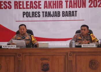 Kapolres Tanjabbar Gelar  Press Release Akhir Tahun 2024