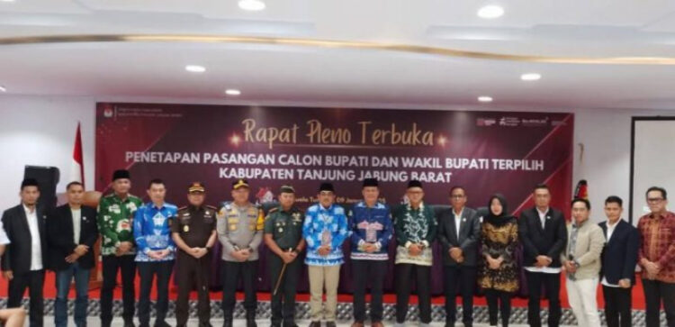 Resmi KPU  Gelar Pleno Penetapan  Pasangan Calon Bupati Dan Wakil Bupati Pemenang  Pilkada Tanjabbar