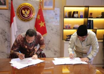 Bupati Tanjabbar Teken  Naskah Perjanjian Hibah Barang Milik Daerah Dengan BIN