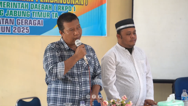Bupati dan Wakil Bupati Tanjabtim Hadiri Rapat Pra Musrembang Tahun 2026 di Kecamatan Geragai