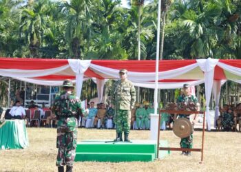 Wabup Tanjabbar Jadi Inspektur  Upacara Pembukaan TMMD ke-124  Tahun 2025  Di Bram Itam Kanan