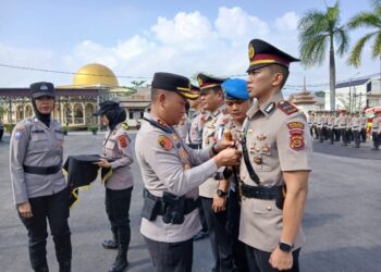 Sertijab Dua Perwira  Tinggi Di jajaran Polres Tanjabbar Di Ganti