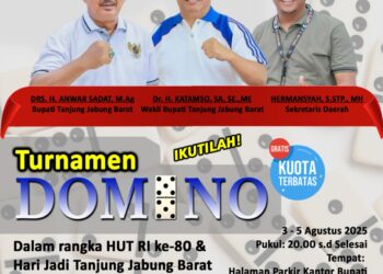 Meriahkan Hut RI  Ke-80 Dan HUT Kab.Tanjabbar Ke-60 Tahun 2025,Pemkab Akan Gelar Lomba Domino Berhadiah