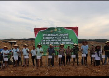 Mendukung Swasembada Pangan Tahun 2025,Kapolres Tanjabbar Bersama Forkopinda ikuti Zoom Meeting Penanaman Jagung Serentak kuartal III di lahan Perhutanan Sosial