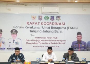Bupati Tanjabbar Buka Rakor FKUB Tanjab Barat Dorong Penguatan Kerukunan Umat Beragama