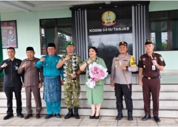 Ketua DPRD Tanjabbar Hadiri  Acara Penyambutan Komandan Kodim 0419/Tanjab.  Letkol Inf Zulhiardi, S.I.P., M.Han,