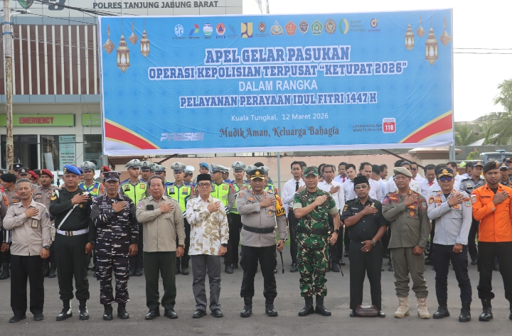 Polres Tanjabbar Gelar Apel Pasukan Operasi Ketupat 2026,Pasti kan Mudik Aman Dan Nyaman