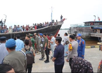 152 Peserta Arus Balik Gratis Menuju Batam,Pelepasan Dihadiri Kapolres Tanjabbar Bersama Bupati Dan Forkopimda