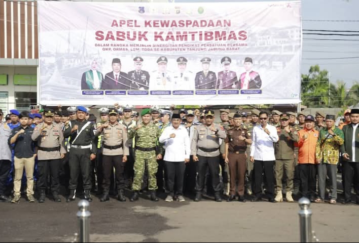 Bupati Tanjabbar dan Kapolres Deklarasikan Sabuk Kamtibmas, Perkuat Persatuan dan Stabilitas Daerah di Tanjab Barat
