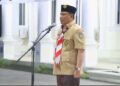 Wabup Tanjabbar Pimpin Upacara  Renungan dan Ulang Janji Pramuka ke-65, Lanjut Lepas Pawai Pramuka Gembira