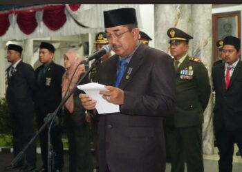 Sebanyak 45 Anggota Paskibraka Tahun 2026 Dikukuhkan,Bupati Tanjabbar: Jaga Kehormatan dan Jadi Teladan Generasi Muda