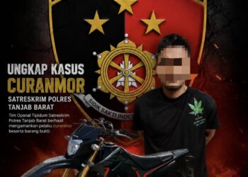 Polres Tanjabbar Ungkap Kasus Curanmor,Untuk Pelaku Satu Orang Diaman kan